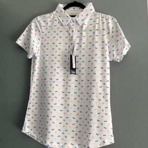 ladies golf shirt by Straight Down sz small